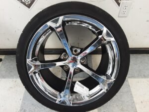 SCRATCHED 2010-2013 C6 Chevrolet Corvette Grand Sport OEM Rear Speedline 19×12 5x120mm Chrome Wheel 9597864